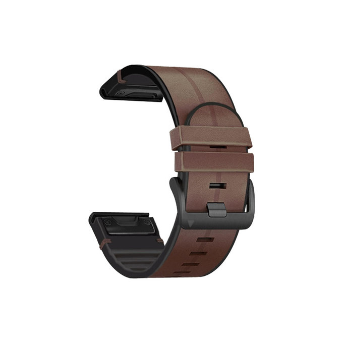 FixPremium - Piele Curea pentru Garmin (QuickFit 22mm), maro