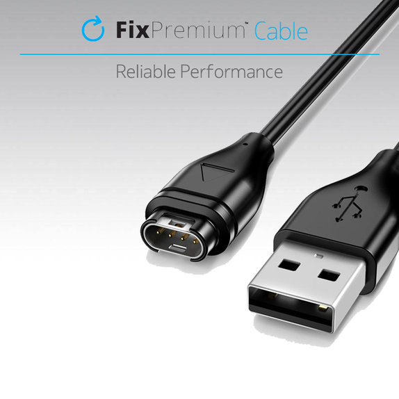 FixPremium - Cablu Încărcare pentru Garmin Un ceas, negru