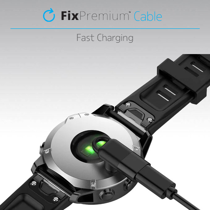 FixPremium - Reducere USB-C pentru Garmin Konektor pentru Un ceas, negru