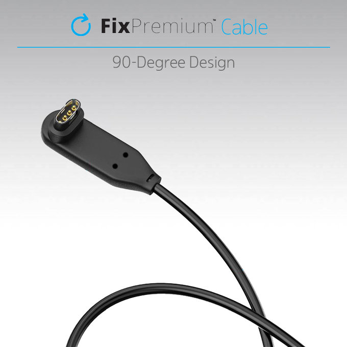 FixPremium - 90° Cablu pentru Garmin Un ceas, negru