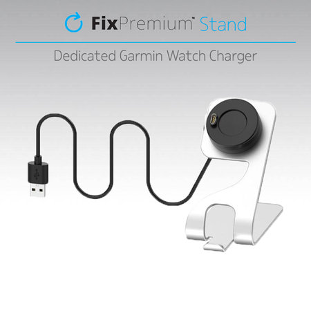FixPremium - Stand Încărcare pentru Garmin Un ceas, argint