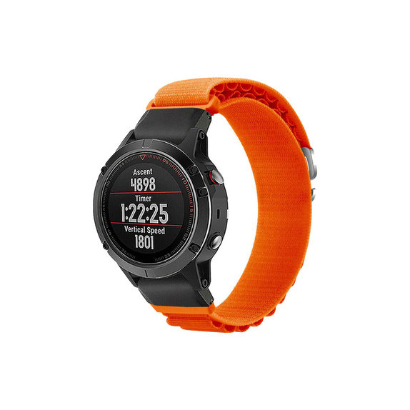 FixPremium - Curea Alpine Loop pentru Garmin (QuickFit 26mm), portocale