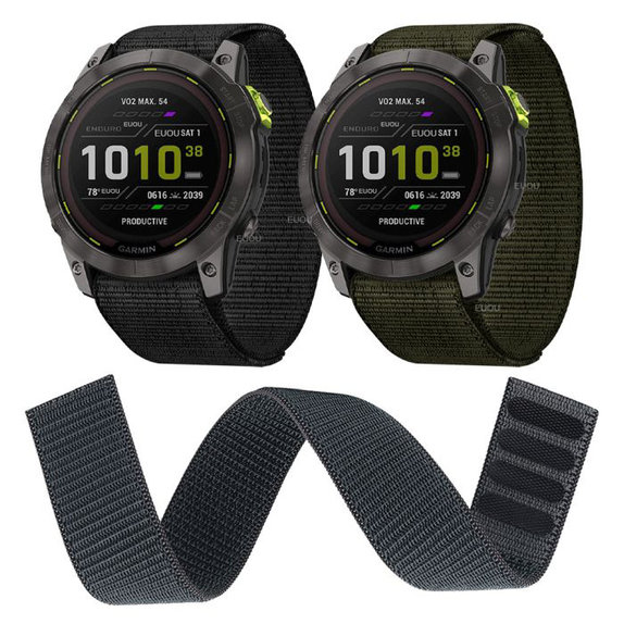 FixPremium - Nylon Curea pentru Garmin (26mm), gri