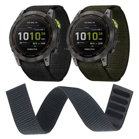 FixPremium - Nylon Curea pentru Garmin (26mm), negru