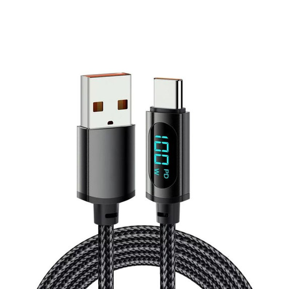FixPremium - USB-C / USB Cablu cu functie Power Delivery (1m), negru