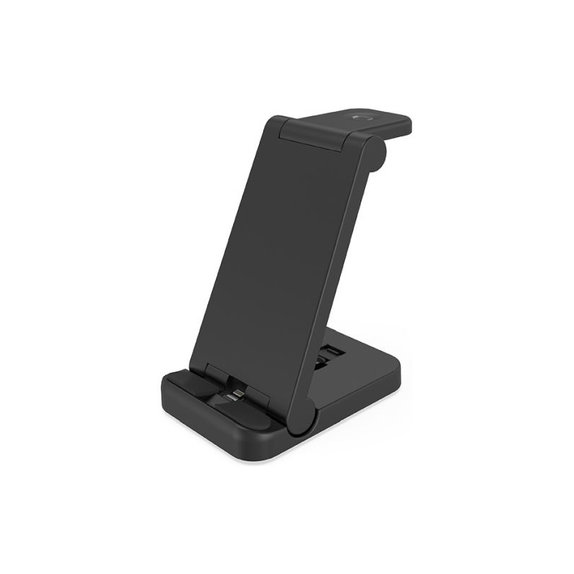 FixPremium - Pliere 3in1 Stand pentru iPhone, Apple Watch & AirPods, negru