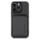 FixPremium - Caz Carbon cu MagSafe Wallet pentru iPhone 14 Pro, negru