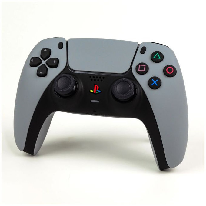 FixPremium - Retro Home Button pentru PS5 DualSense, alb