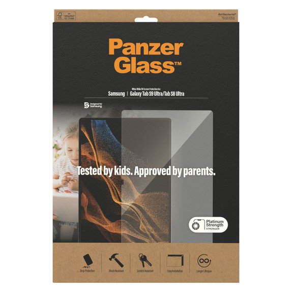 Sticlă securizată UWF pentru Samsung Galaxy Tab S9 Ultra/Tab S8 Ultra, Transparent, PanzerGlass