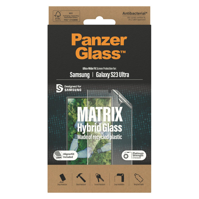 Sticlă hibridă Matrix UWF AB FP wA pentru Samsung Galaxy S23 Ultra, Transparent, PanzerGlass