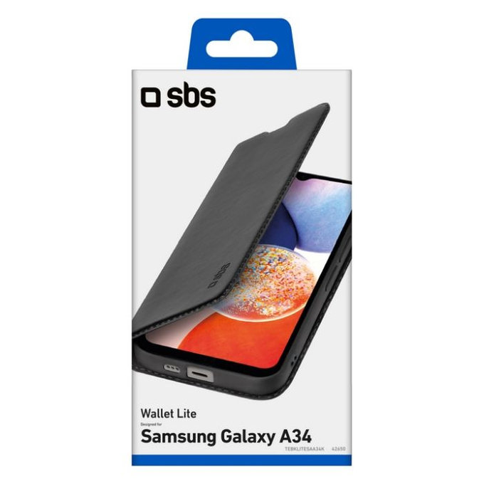 SBS - Caz Book Wallet Lite pentru Samsung Galaxy A34 5G, negru