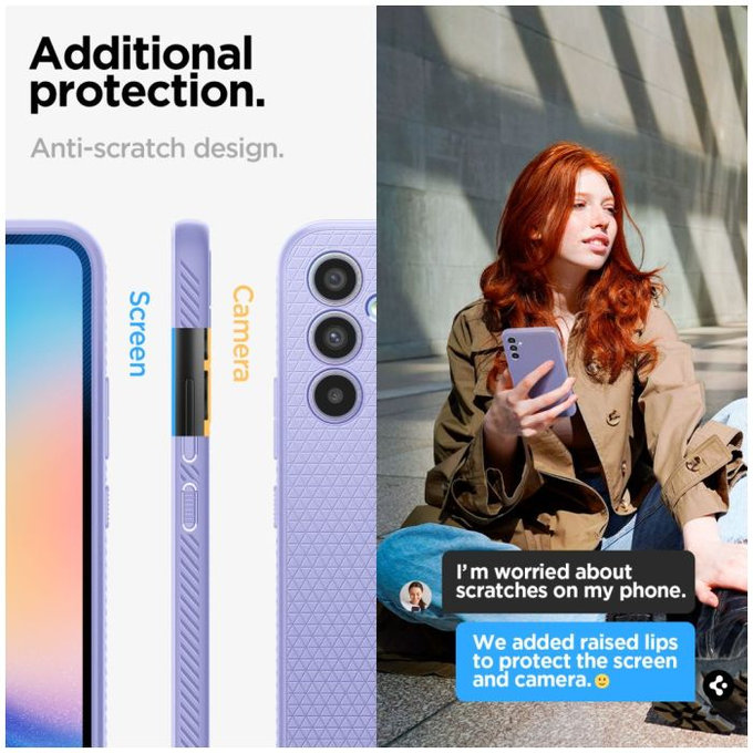 Spigen - Caz Liquid Air pentru Samsung Galaxy A34 5G, Awesome Violet