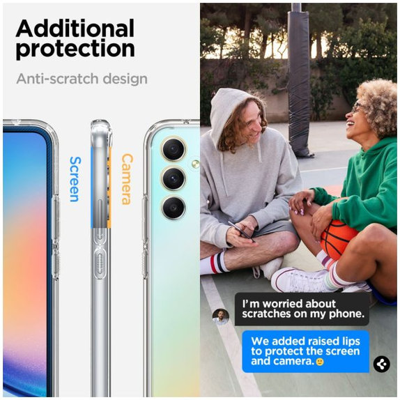 Spigen - Caz Ultra Hybrid pentru Samsung Galaxy A34 5G, Crystal Clear