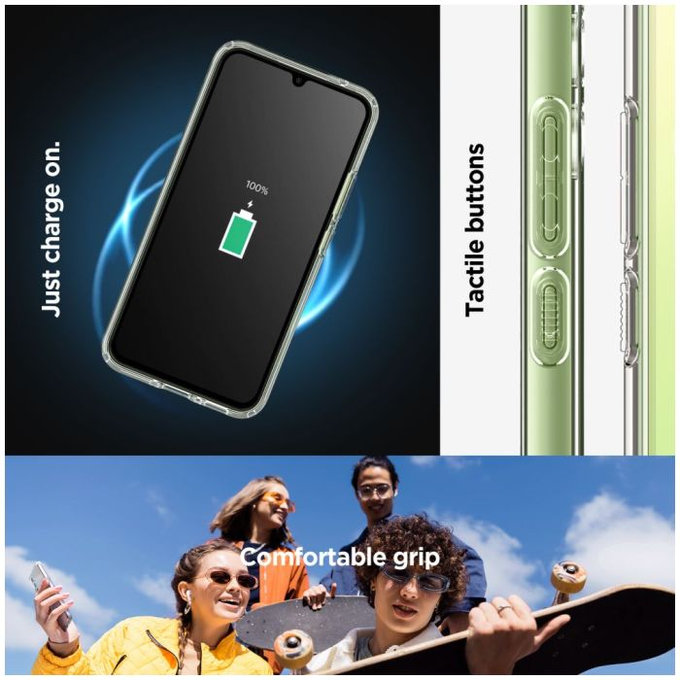 Spigen - Caz Ultra Hybrid pentru Samsung Galaxy A34 5G, Crystal Clear