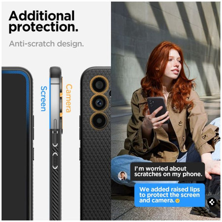 Spigen - Caz Liquid Air pentru Samsung Galaxy A54 5G, Matte Black