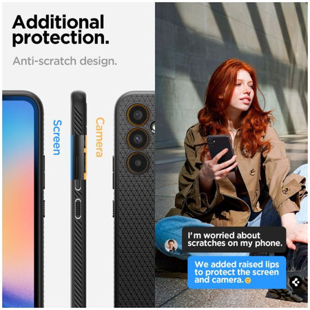 Spigen - Caz Liquid Air pentru Samsung Galaxy A34 5G, Matte Black