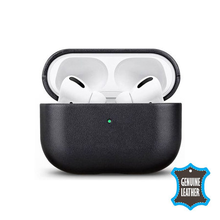 FixPremium - Piele Caz pentru AirPods Pro 2, negru