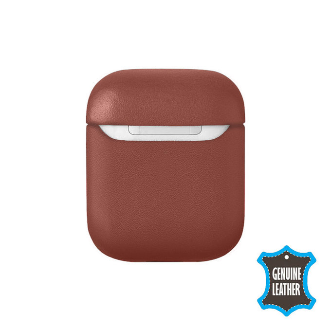 FixPremium - Piele Caz pentru AirPods 1 & 2, maro