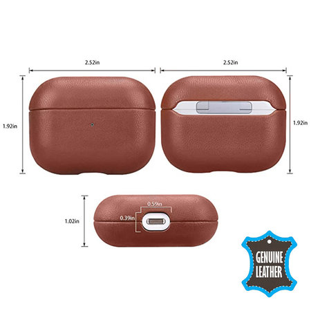 FixPremium - Piele Caz pentru AirPods 3, maro