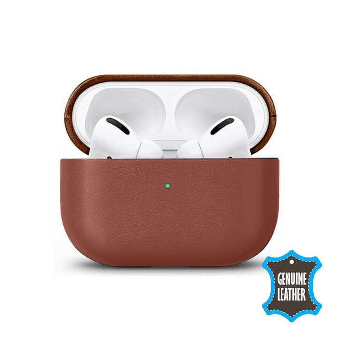 FixPremium - Piele Caz pentru AirPods Pro, maro