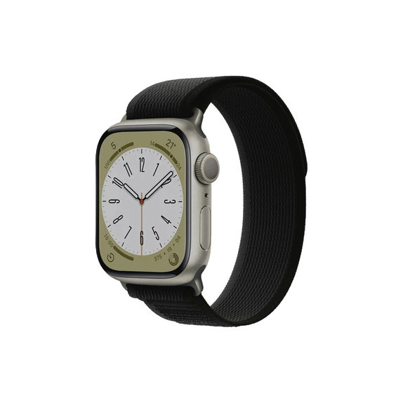 FixPremium - Curea Trail Loop pentru Apple Watch (42, 44, 45 & 49mm), negru