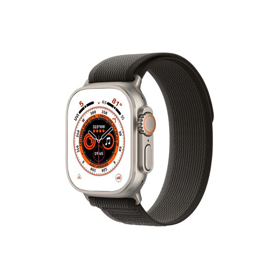 FixPremium - Curea Trail Loop pentru Apple Watch (42, 44, 45 & 49mm), space gray