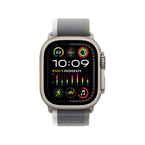 FixPremium - Curea Trail Loop pentru Apple Watch (42, 44, 45 & 49mm), gri