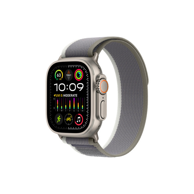 FixPremium - Curea Trail Loop pentru Apple Watch (42, 44, 45 & 49mm), gri