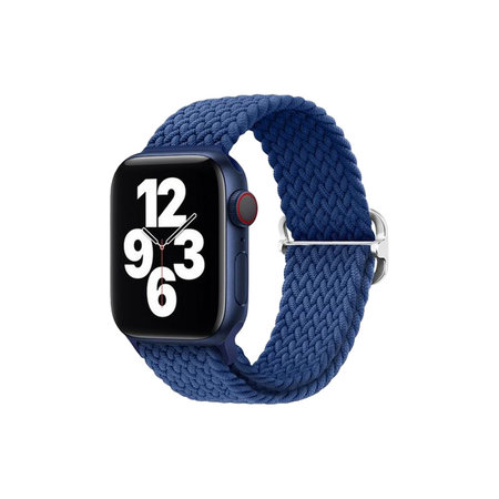 FixPremium - Curea Solo Loop pentru Apple Watch (42, 44, 45 & 49mm), dark blue