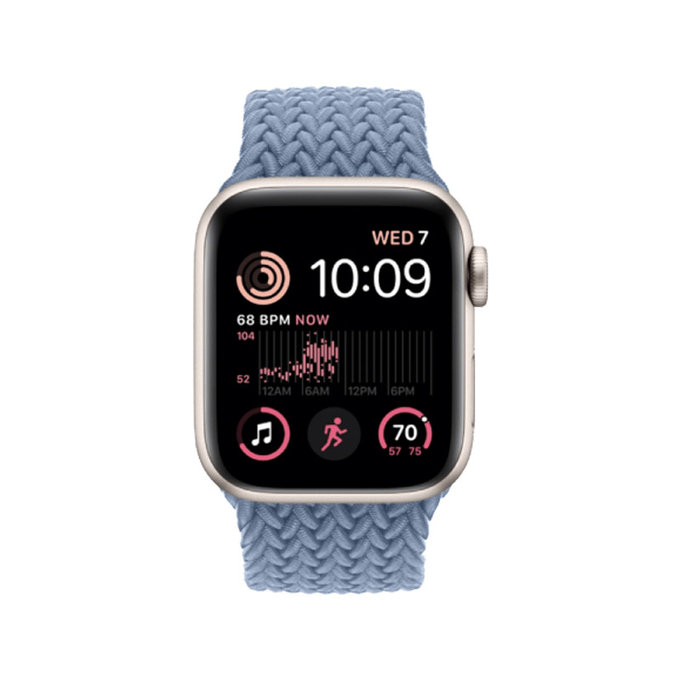 FixPremium - Curea Solo Loop pentru Apple Watch (42, 44, 45 & 49mm), light blue
