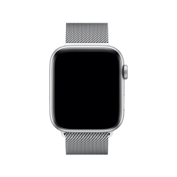 FixPremium - Curea Milanese Loop pentru Apple Watch (42, 44, 45 & 49mm), argint