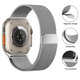 FixPremium - Curea Milanese Loop pentru Apple Watch (42, 44, 45 & 49mm), argint