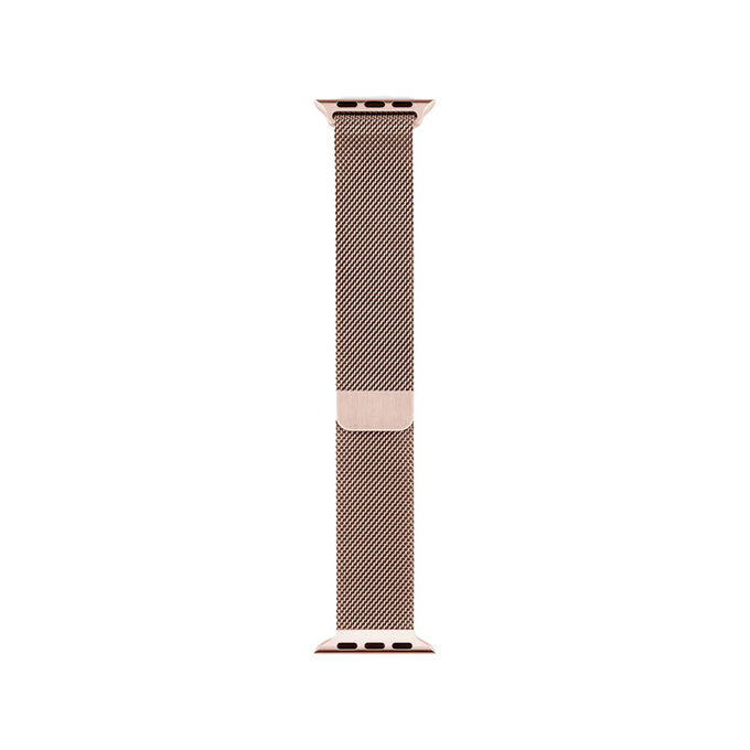 FixPremium - Curea Milanese Loop pentru Apple Watch (42, 44, 45 & 49mm), rose gold