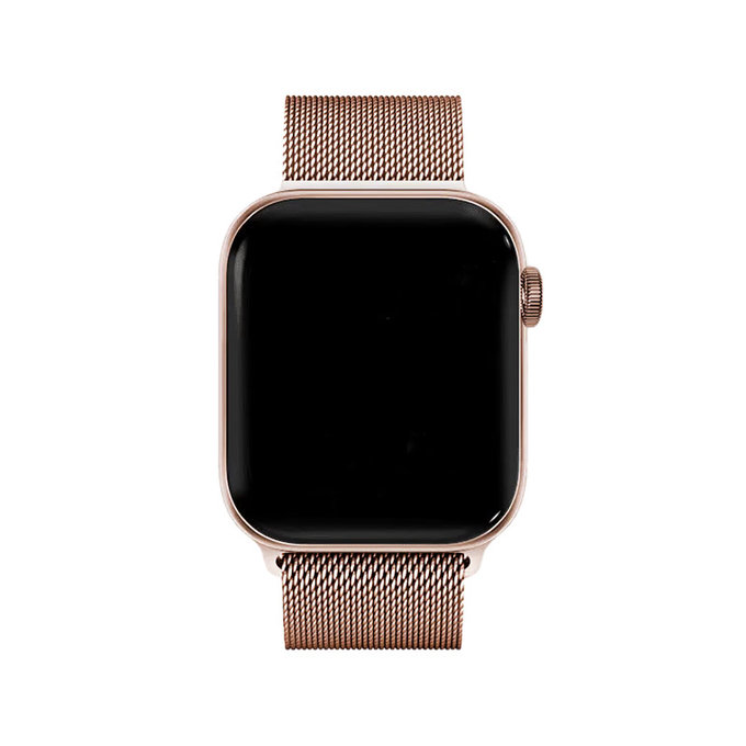 FixPremium - Curea Milanese Loop pentru Apple Watch (42, 44, 45 & 49mm), rose gold