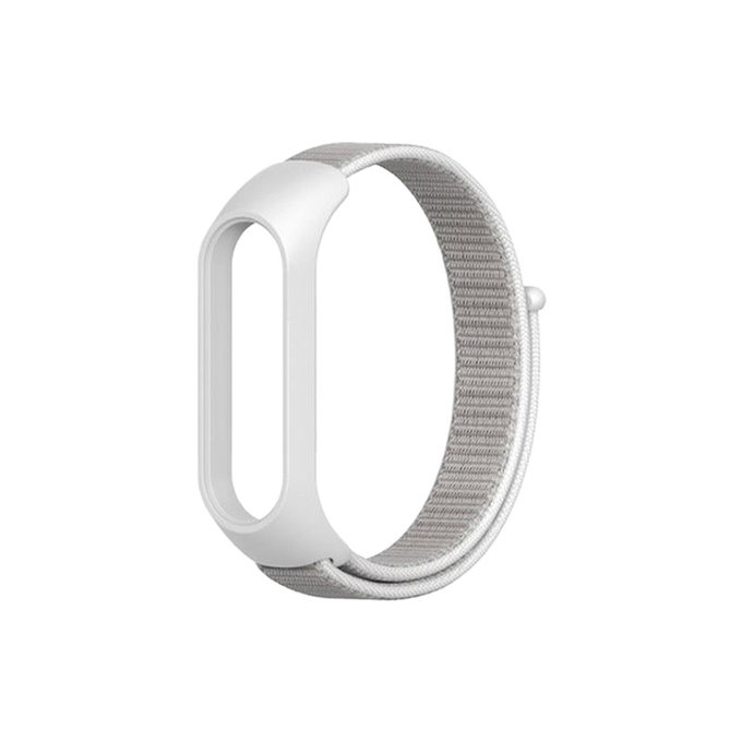 FixPremium - Nailon Curea pentru Xiaomi Mi Band (5/6/7/7 NFC), alb