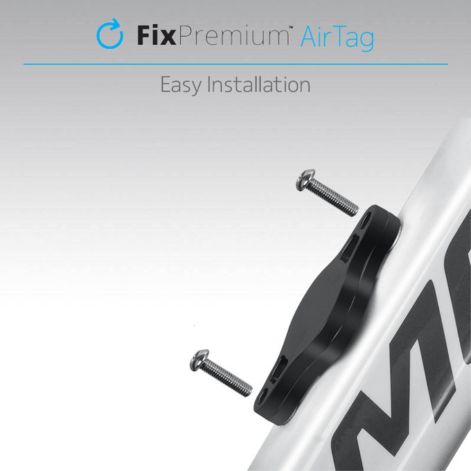 FixPremium - Suport pentru Apple AirTag pentru bicicleta, negru