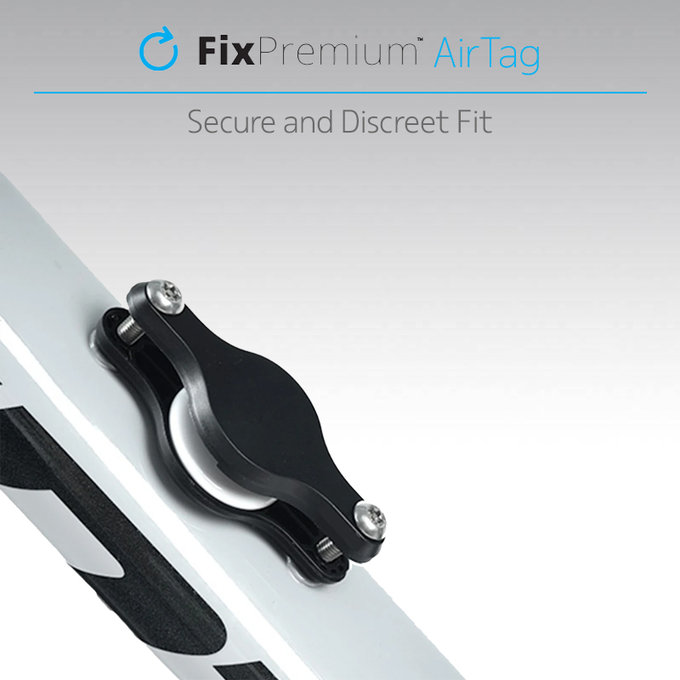 FixPremium - Suport pentru Apple AirTag pentru bicicleta, negru