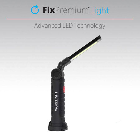FixPremium - Lanterna de camping cu LED de buzunar, negru