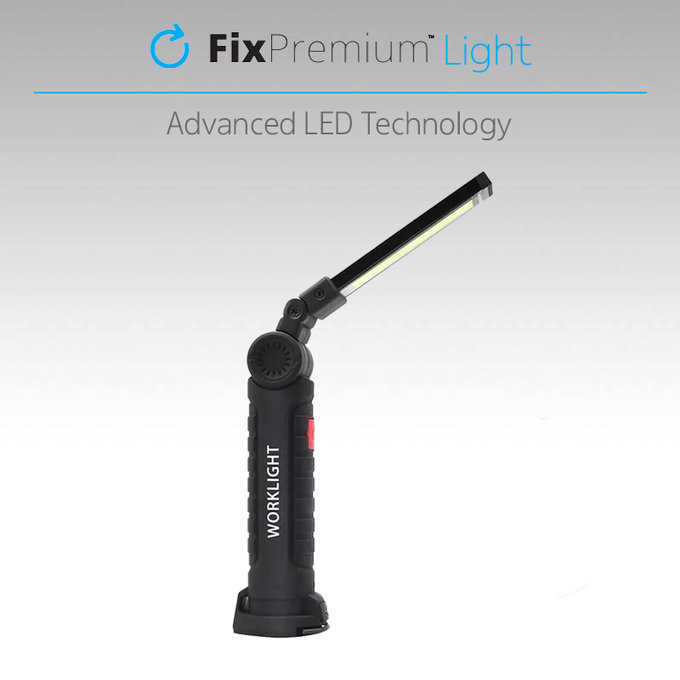 FixPremium - Lanterna de camping cu LED de buzunar, negru