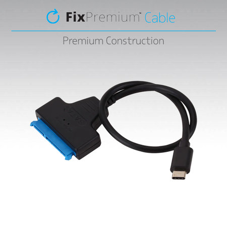 FixPremium - Cablu - USB-C / SATA 2.5", negru