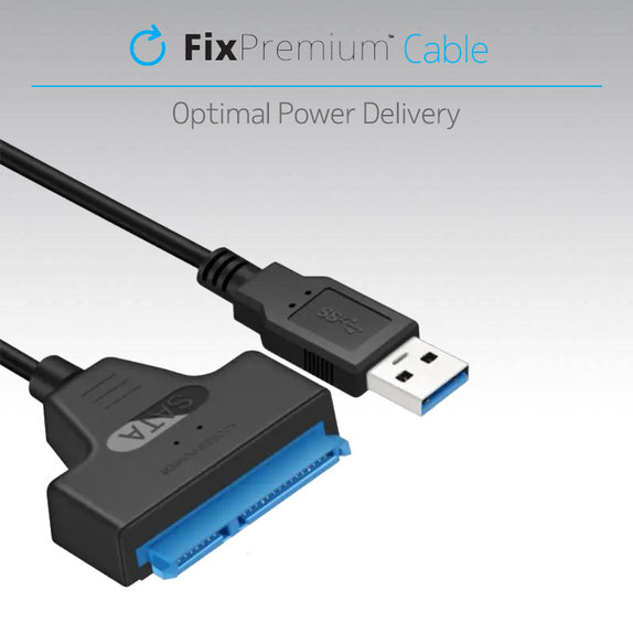 FixPremium - Cablu - USB-C / SATA 2.5", negru