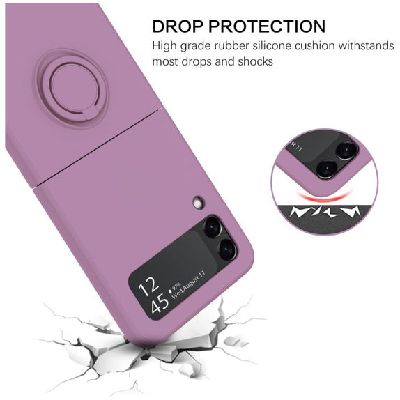 FixPremium - Caz Ring pentru Samsung Galaxy Z Flip 4, verde