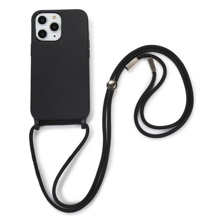 FixPremium - Silicon Caz cu String pentru iPhone 11 Pro Max, negru