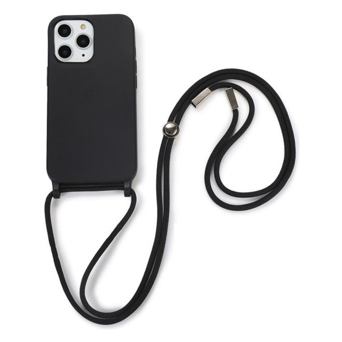 FixPremium - Silicon Caz cu String pentru iPhone 11 Pro Max, negru