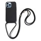 FixPremium - Silicon Caz cu String pentru iPhone 13 Pro, negru
