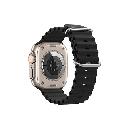 FixPremium - Curea Ocean Loop pentru Apple Watch (38, 40 & 41mm), negru