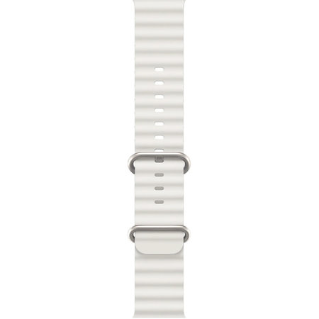 FixPremium - Curea Ocean Loop pentru Apple Watch (42, 44, 45 & 49mm), alb