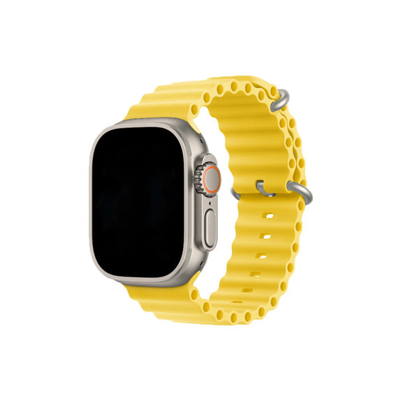 FixPremium - Curea Ocean Loop pentru Apple Watch (38, 40 & 41mm), galben