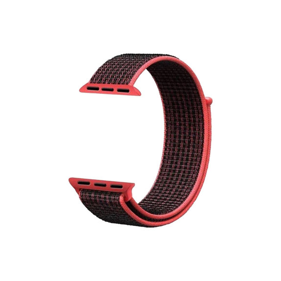 FixPremium - Nylon Curea pentru Apple Watch (42, 44, 45 & 49mm), ro?u