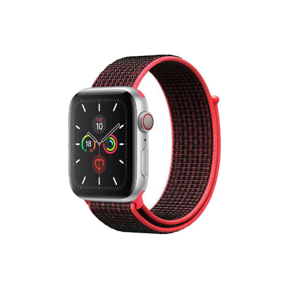 FixPremium - Nylon Curea pentru Apple Watch (42, 44, 45 & 49mm), ro?u